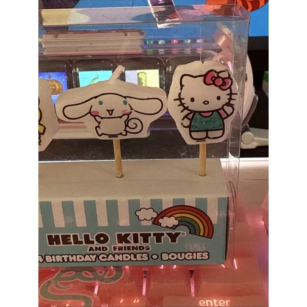 Sanrio Hello Kitty & Friends Birthday Candle 4 Pick Topper My Melody Keroppi